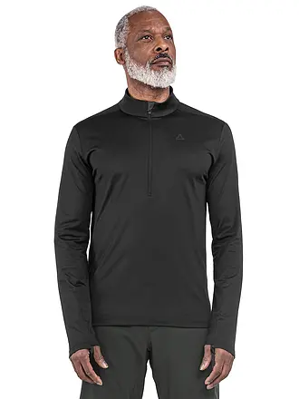 SCHÖFFEL | Camiseta interior con cremallera para hombre Style Pine | schwarz